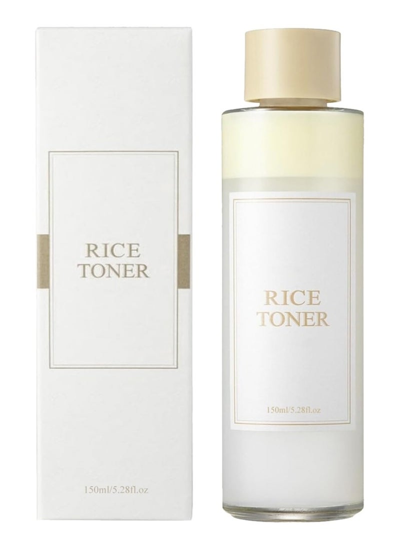 EELHOE Rice Toner,Rice Water,Toner Skin Care,5.28fl oz Natural Moisturizer Glow Essence, Hydrating and Moisturizing Rice Extract,Essential Toner for Deep Hydration  - Image 1