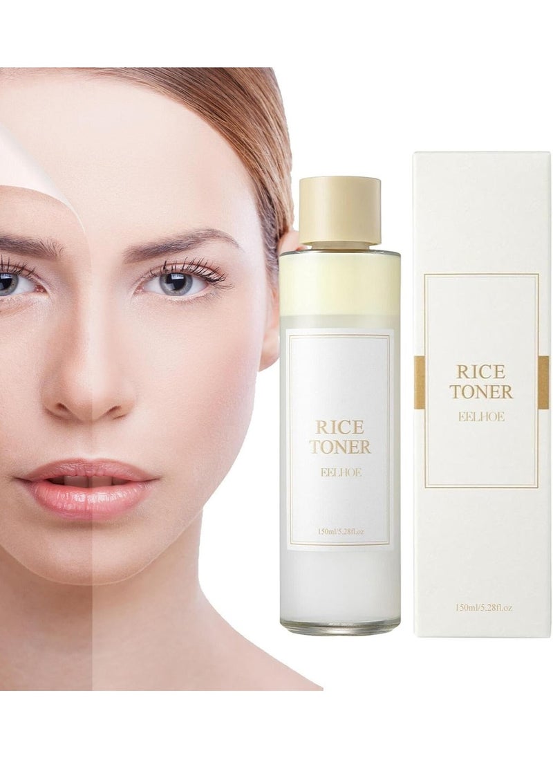 EELHOE Rice Toner,Rice Water,Toner Skin Care,5.28fl oz Natural Moisturizer Glow Essence, Hydrating and Moisturizing Rice Extract,Essential Toner for Deep Hydration  - Image 2