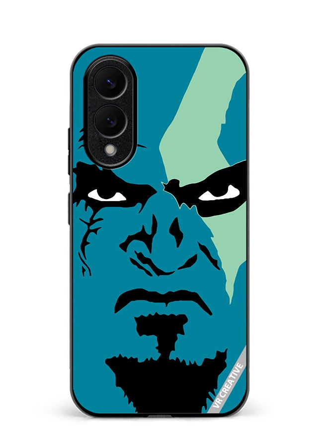 VR CREATIVE Protective Case Cover For Samsung Galaxy S25 Edge Face God Of War Design Multicolour