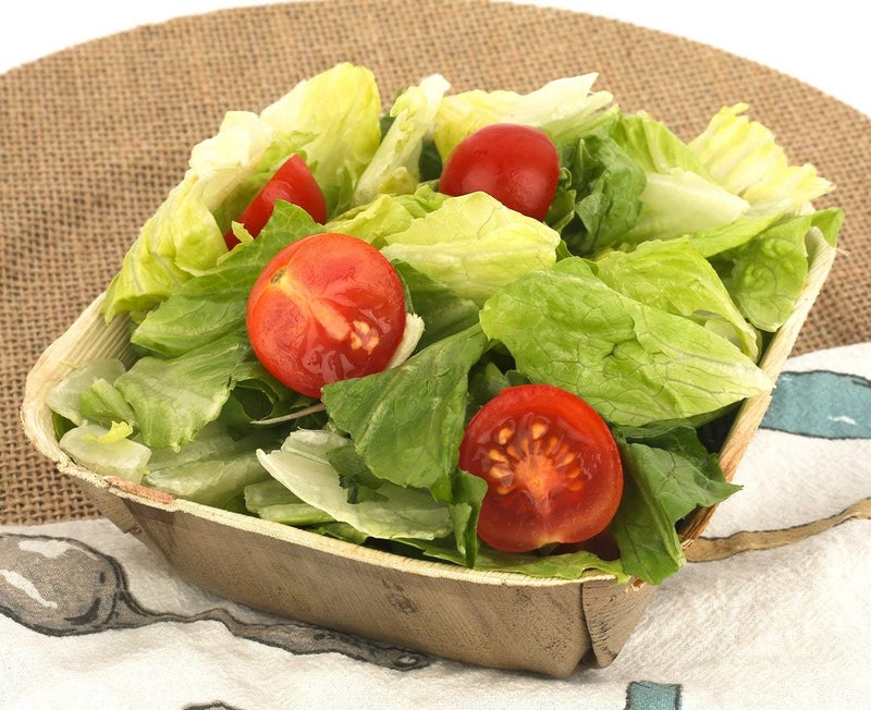 Charity Leaf Disposable Palm Leaf 6"" Square Bowl (50 pcs) Dipping Bowls | Bamboo Like| All Natural and Biodegradable | Charcuterie Boards  BBQs  and Parties - Image 4