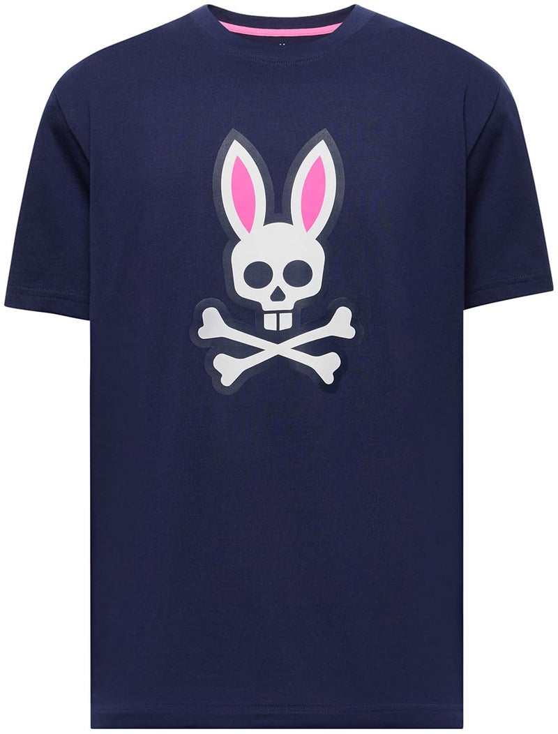 Psycho Bunny Rex Graphic Tee (Evening Blue, L)