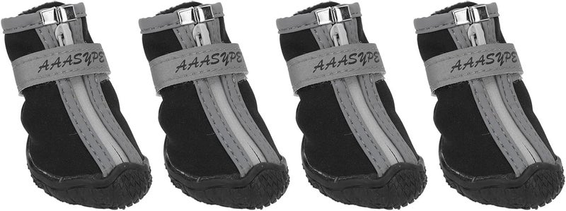 Dog Boot with Reflective Strip, Warm Breathable Pet Shoes for Puppy Outdoor Sports, Non - Slip Soft Sole Winter Dog Boots for Rain Snow Hiking (5#) - Image 1