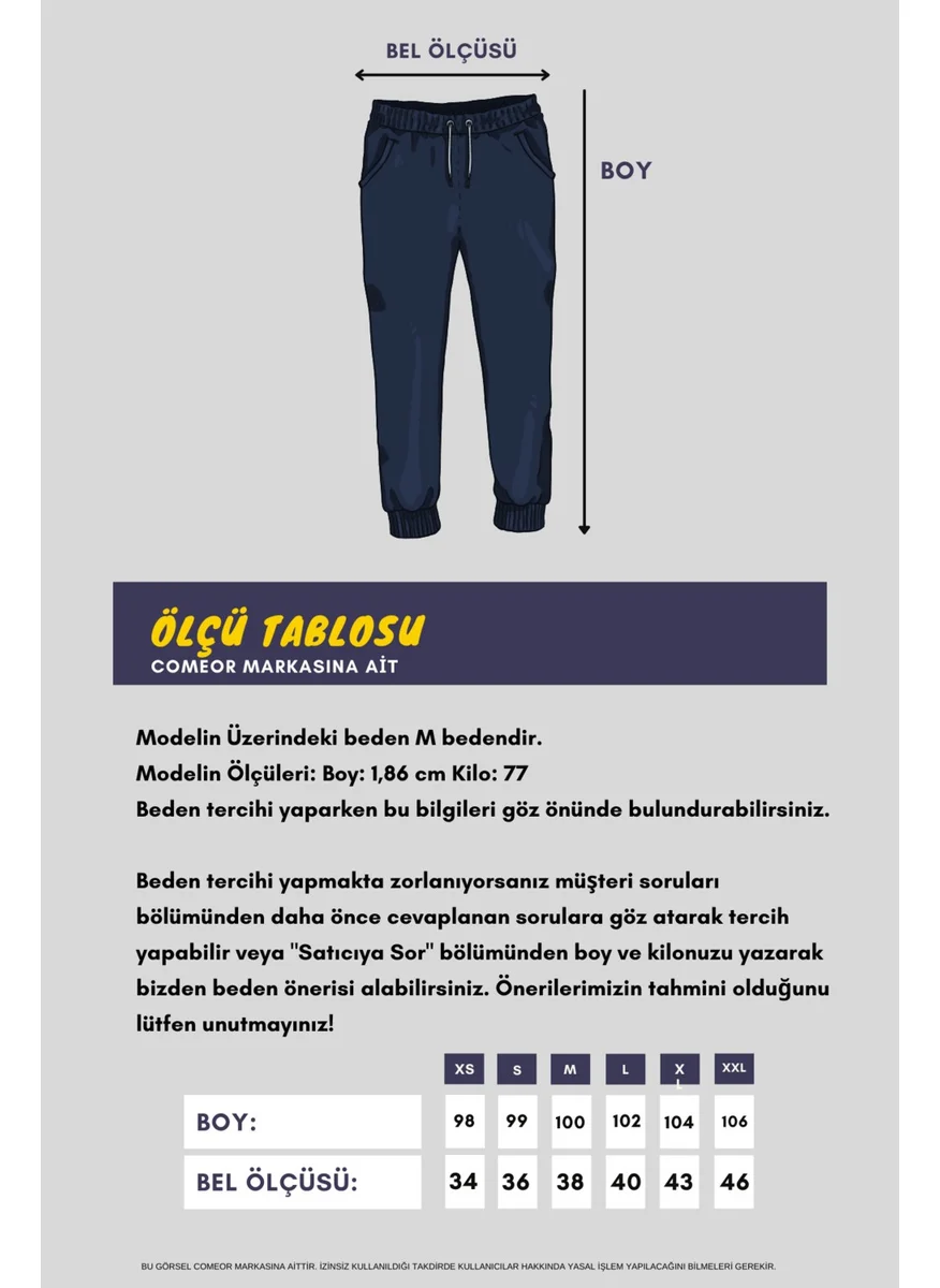 mmetalic Thick Grey Men's Sweatpants Jogger Back Pocket Elastic Leg Regular Fit Non-raised