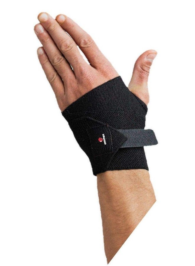 omtex Elasticized Fabric Hand and Thumb Support, Cotton-Nylon-Spandex Blend, Free Size - 1 Count, Black, Orthopedic Style Wrist Grip Band for Hands, Suitable for Gym and Exercise Use - Image 1