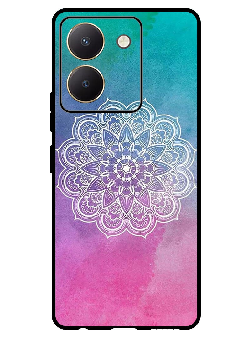 Theodor Protective Case Anti Scratch Shock Proof Bumper Cover For Vivo Y77t Flower At Center - Image 1
