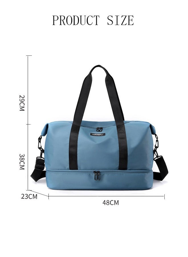 DUNISO - Sports Gym Bag with Wet Pocket & Shoes Compartment, Weekender Overnight Bag for Travel Gym Yoga Travel Duffel Bag for Men and Women Lightweight - Image 1