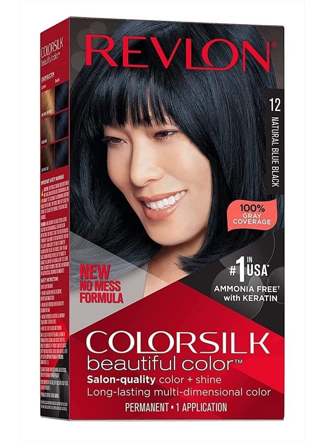 Revlon ريفلون كولورسيلك لون جميل، أزرق أسود طبيعي [12] 1 قطعة - Image 1