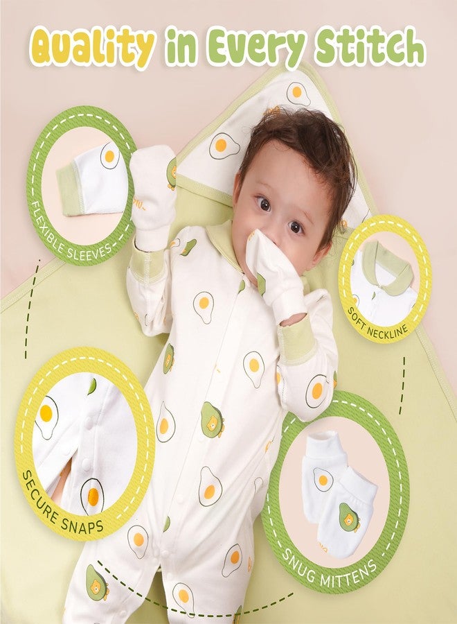 NEOLIFE Neo Life 22-Piece Organic Cotton Newborn Gift Set with Keepsake Box, Avocado Print, All-Season, Unisex 3–6 Months - Image 5