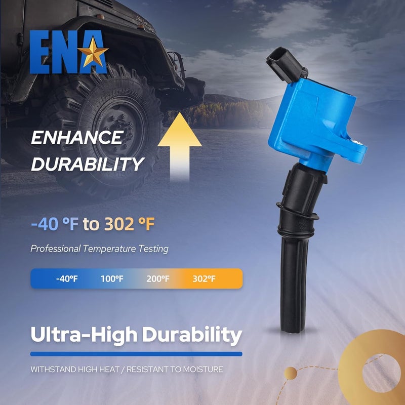 ENA مجموعة ENA من 8 لفائف إشعال متميزة لفورد لينكولن ميركوري 4.6L 5.4L 6.8L - Image 3