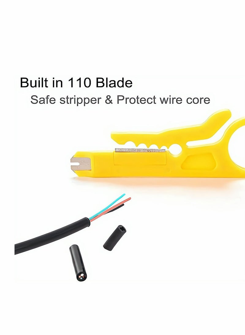 Mini Wire Stripper, Economy Network Cable Cutter Portable Crimper Pliers Crimping Tool Universal Cable Cutter Punch Down Cutter for Network Data Cable, Telephone Cable, Computer UTP Cable, 10 Pack  - Image 5