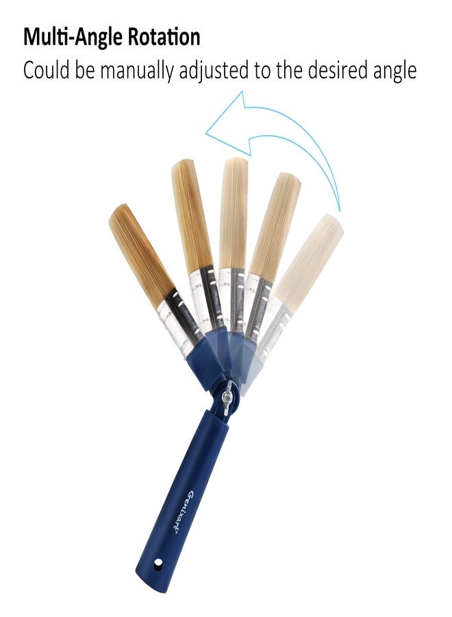 Genixart Extendable Paint Brushes for Walls & Ceiling, Multi Angle Adjustable Masonry Paint Brush for Fence Stain & Wood Varnish (3 Pack) - Image 3