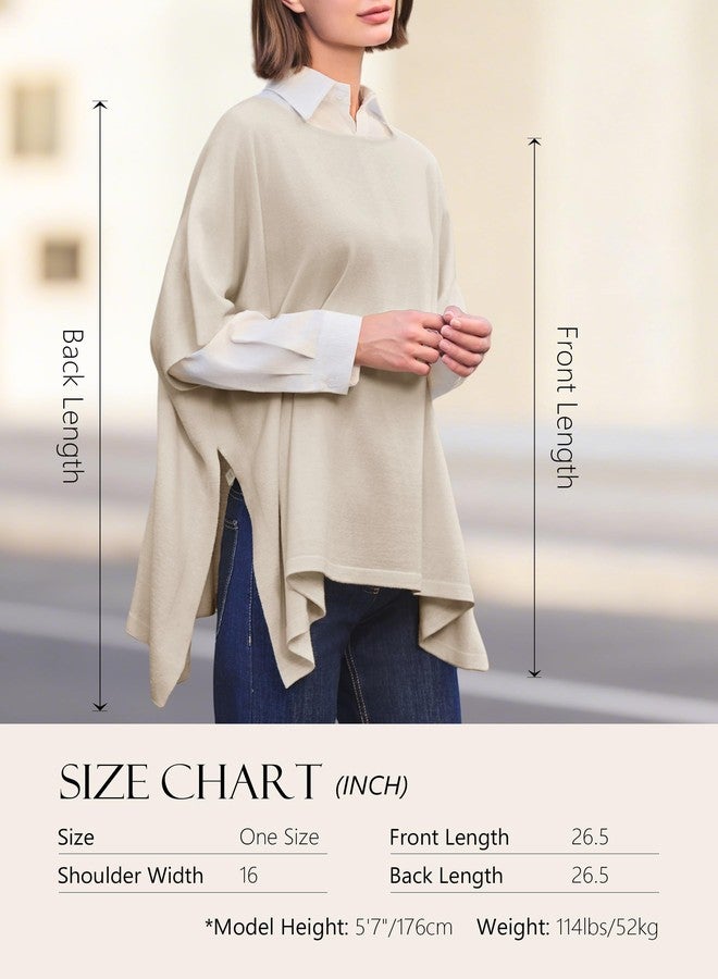 بولي كنزة بونشو نسائية من PULI، شال ناعم، بلوزات فضفاضة واسعة مناسبة لفصلي الخريف والشتاء، بتصميم ملتف. - Image 4