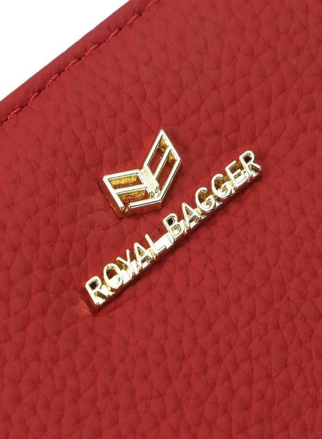Royal Bagger RFID Short Wallets for Women Genuine Leather Multi-card Slots Card Holder Casual Coin Purse Bifold Wallet 2133 (Yellow) - Image 2
