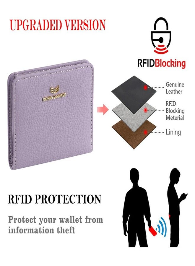 Royal Bagger RFID Short Wallets for Women Genuine Leather Multi-card Slots Card Holder Casual Coin Purse Bifold Wallet 2133 (Yellow) - Image 3