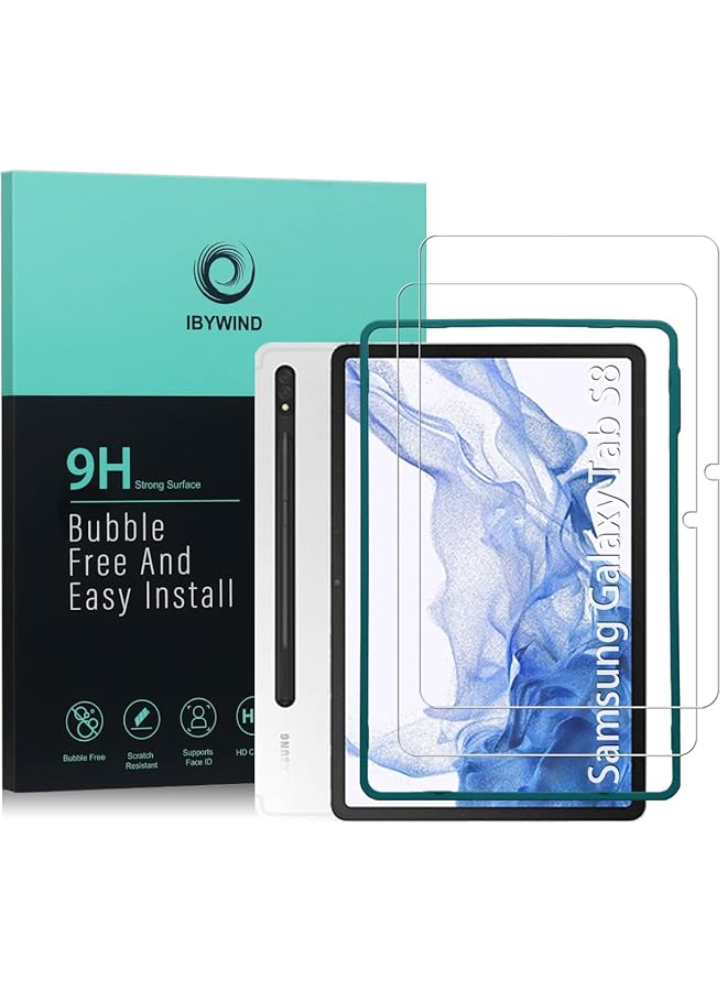 Ibywind Screen Protector For Samsung Galaxy Tab S8 11 Inches With 2Pcs Tempered Glass Fingerprint Reader Easy To Install - Image 1