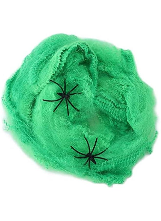 Generic - 5pcs Spider Web  Decorations, Stretchy Spider Webbing  Room Decor, Spider Web Decoration for  Haunted House Party(Green) - Image 1