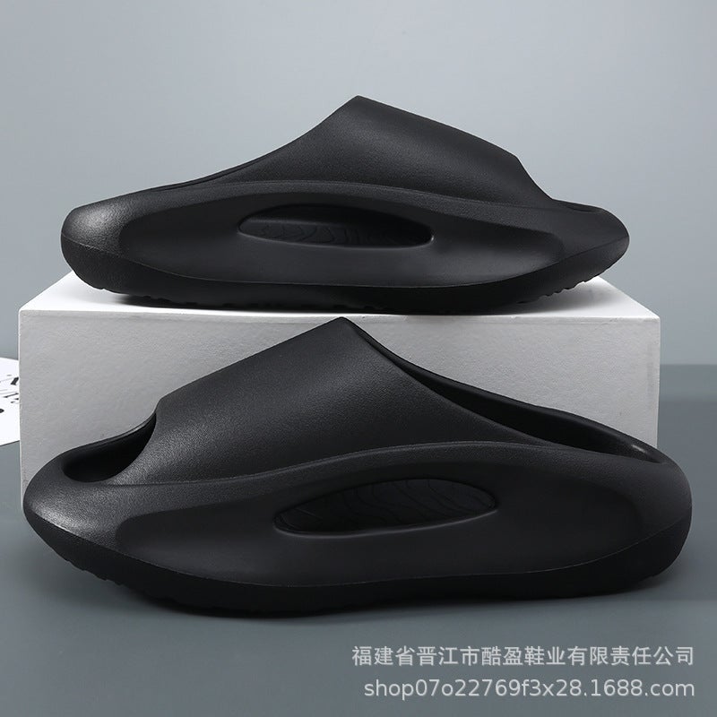 Summer EVA Slippers Thick Sole Non-Slip Beach Casual Black 