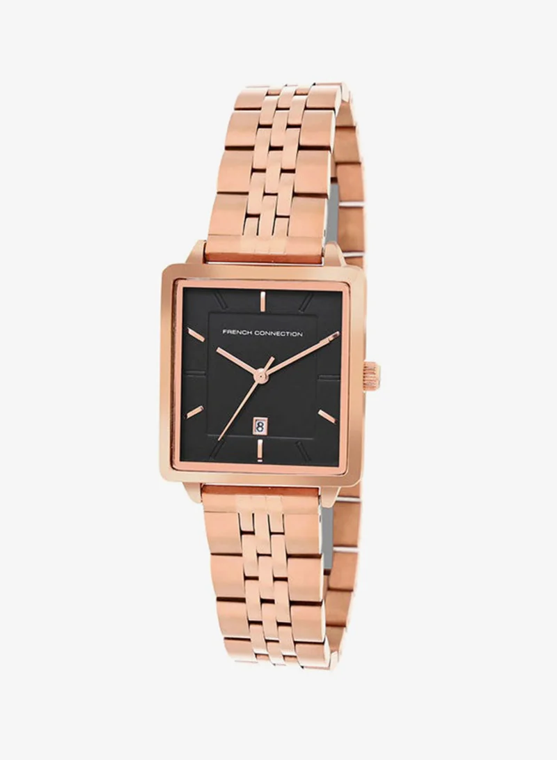 French Connection 28mm Women's Quartz Watch with Black Dial