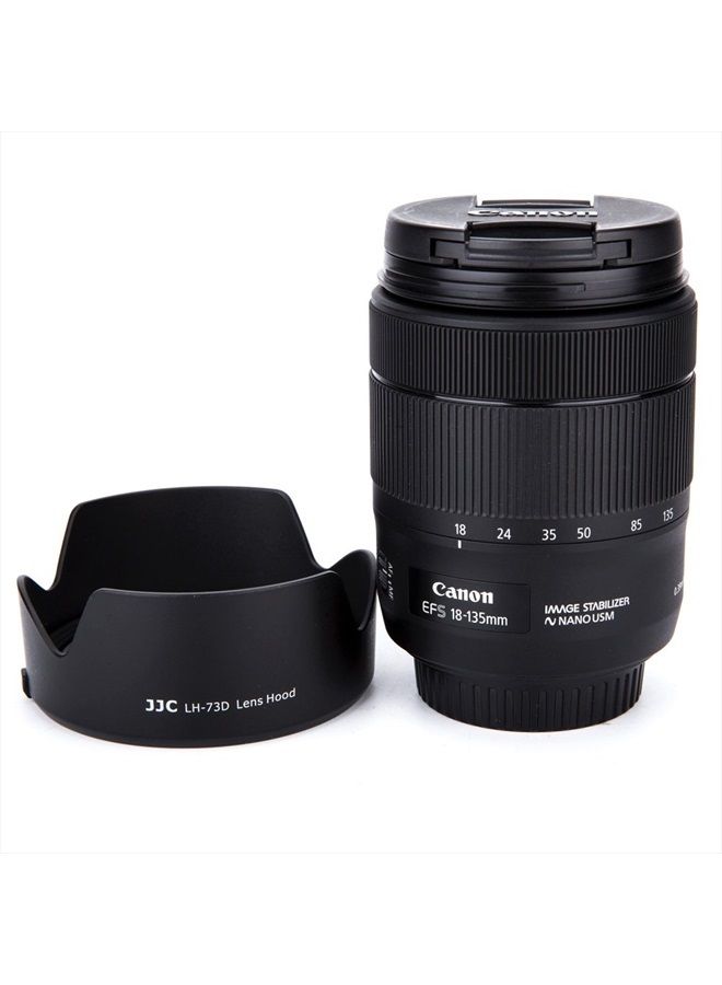 JJC Reversible Lens Hood Shade Protector EW-73D Replacement for Canon EF-S 18-135mm F3.5-5.6 is USM (Fits 18-135mm USM Only) & for Canon RF 24-105mm F4-7.1 is STM Lens - Image 3
