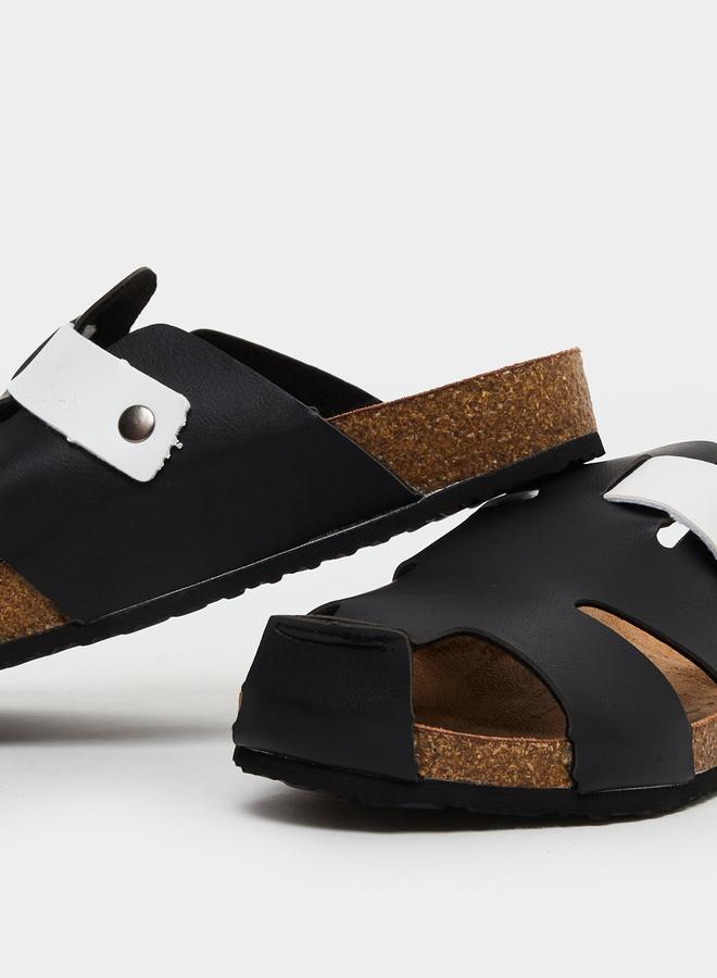 Styli Dual-Tone Buckled Comfort Sandals - Image 4