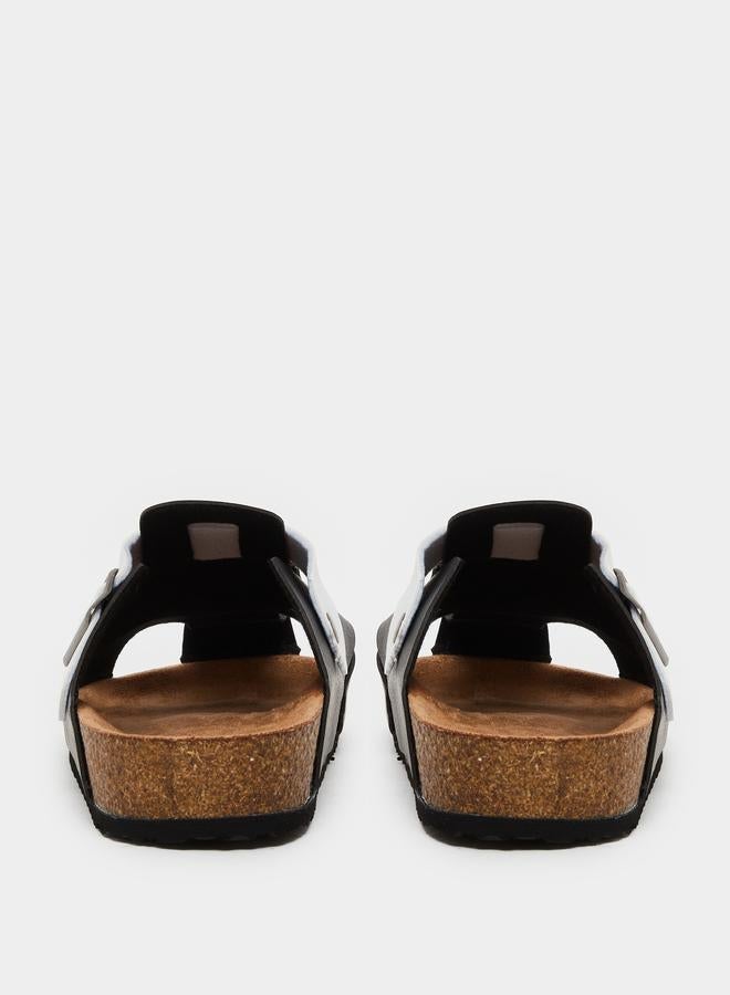 Styli Dual-Tone Buckled Comfort Sandals - Image 5