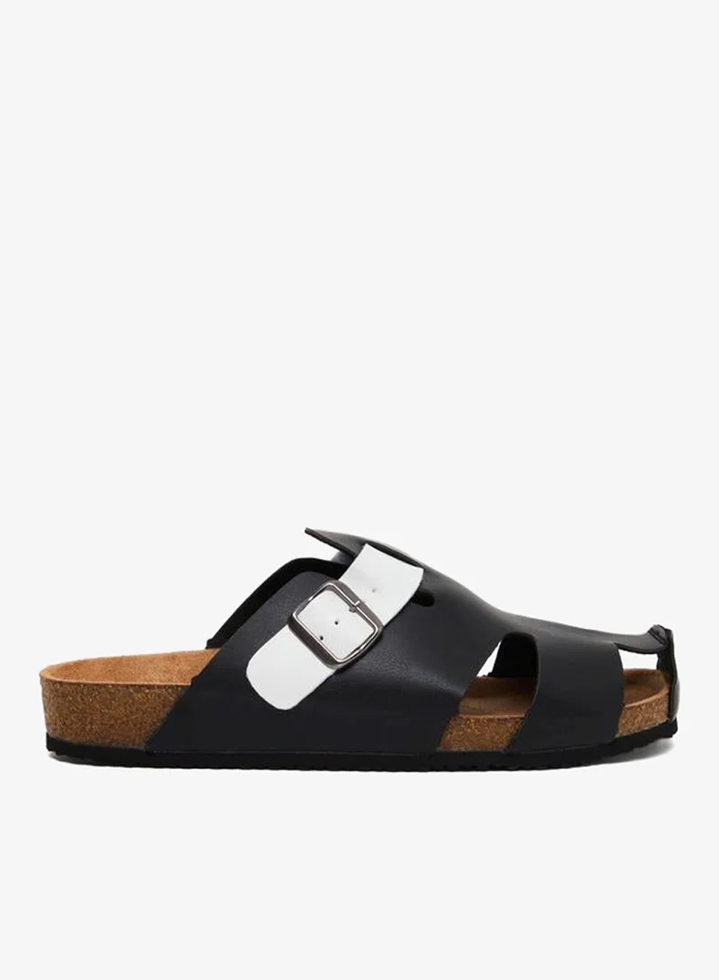 Styli Styli Dual-Tone Buckled Comfort Sandals