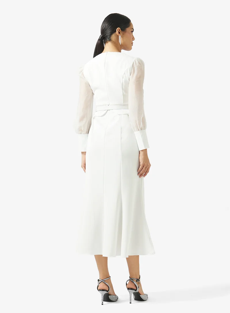 Khizana  Puff Sleeve A-line Dress for Women | Best Price UAE
