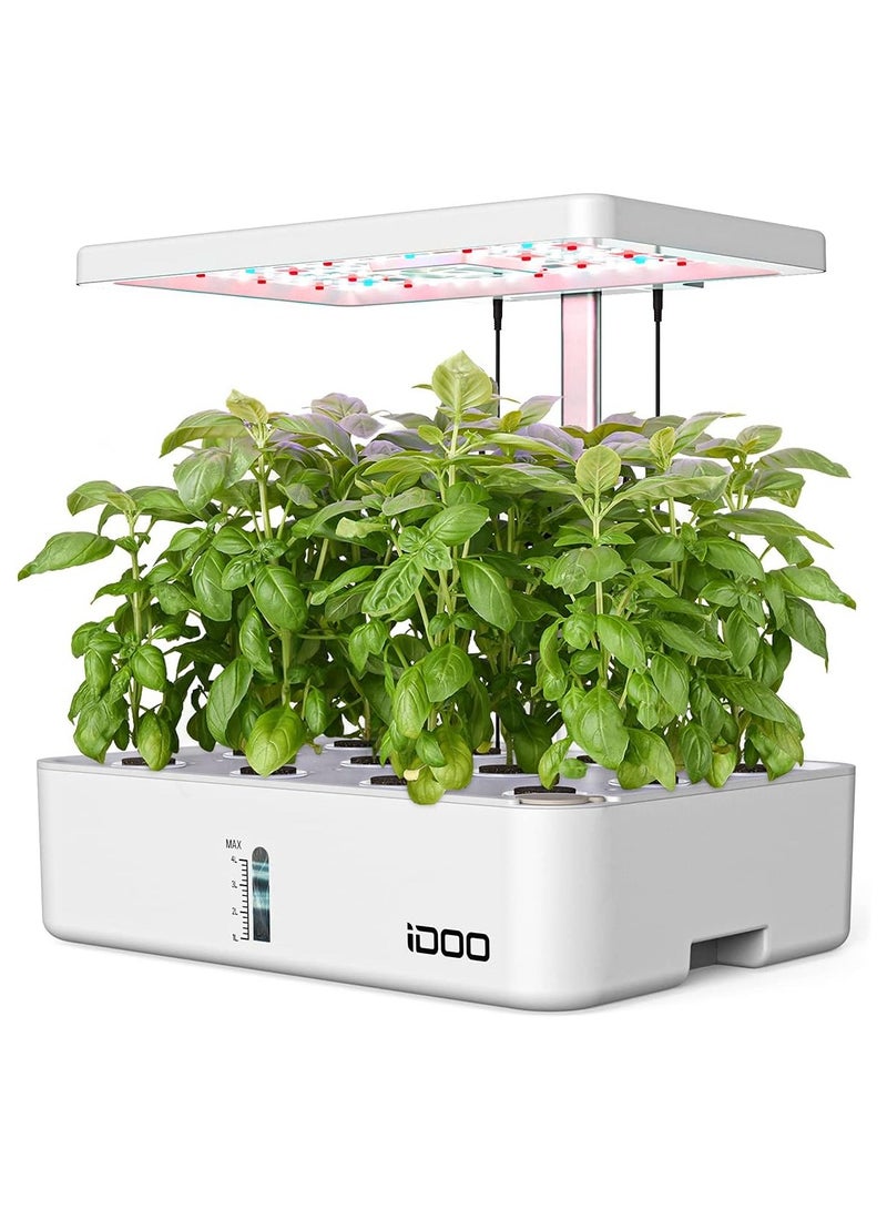 iDOO 12 Pods Hydroponics Growing System Indoor Herb Garden with 23W LED Grow Light  - Image 1