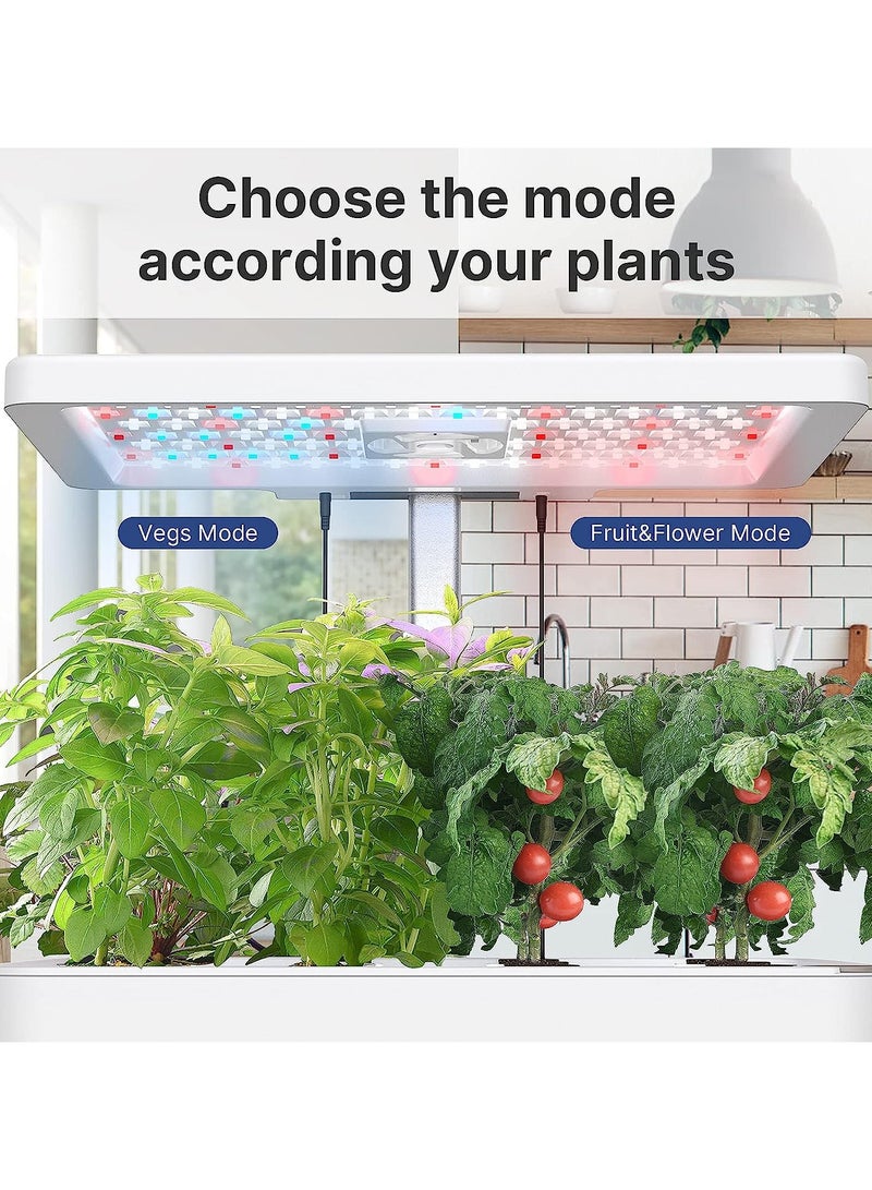 iDOO 12 Pods Hydroponics Growing System Indoor Herb Garden with 23W LED Grow Light  - Image 2