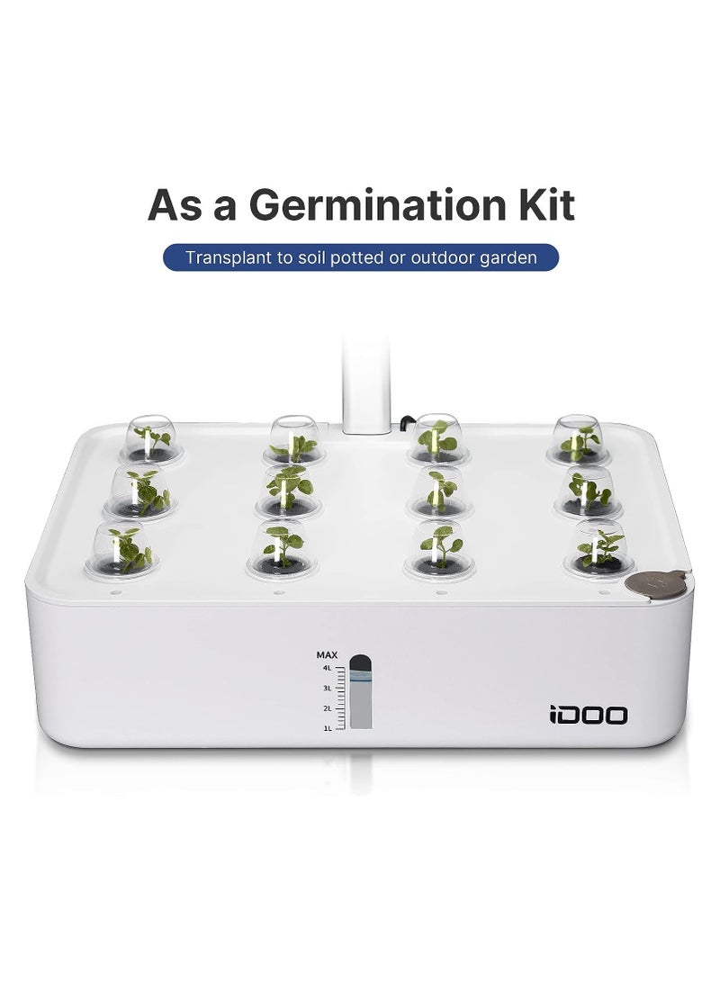 iDOO 12 Pods Hydroponics Growing System Indoor Herb Garden with 23W LED Grow Light  - Image 3