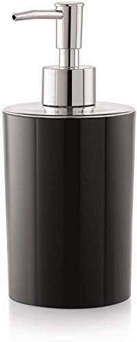 AmigozZ refillable Liquid soap Dispenser with Brushed Plastic Pump Head (Black)