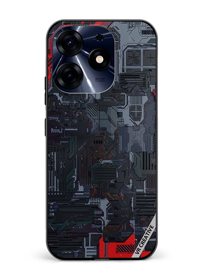 VR CREATIVE Protective Case Cover For Tecno Spark 10 Pro Tech Design Multicolour - Image 1