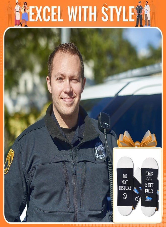 Happy Pop HAPPYPOP Police Officer Gifts for Retirement - Police Chief Gifts, Cop Socks 2 Pack - Image 5