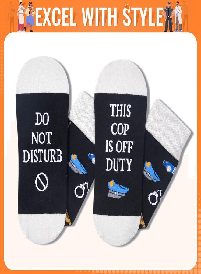 Happy Pop HAPPYPOP Police Officer Gifts for Retirement - Police Chief Gifts, Cop Socks 2 Pack - Image 4