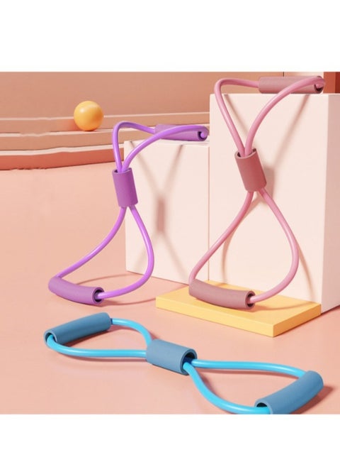 Figure 8 Resistance Bands, Yoga Resistance Band Stretch Fitness Band, Pull Rope, Chest Arm and Shoulder Stretch Bands Exercise Equipment for Home Workout, Physical Therapy, Strength Training