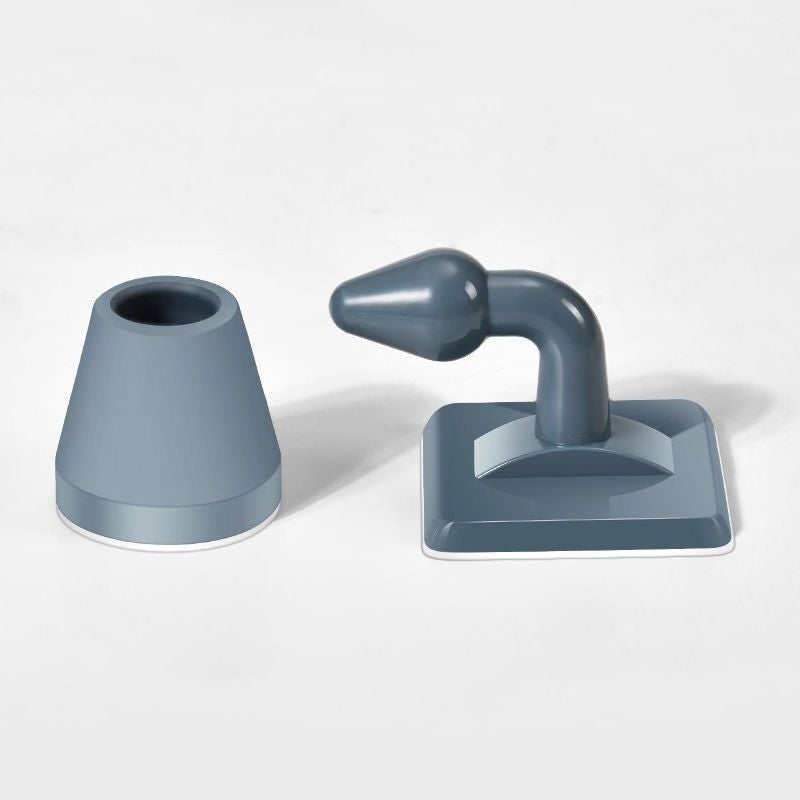 Plastic Door Suction Punch-Free Household Anti-Collision Wall-Mounted Floor-Mounted Silent Toilet Toilet Door Suction Door Stall Anti-Collision - Image 1