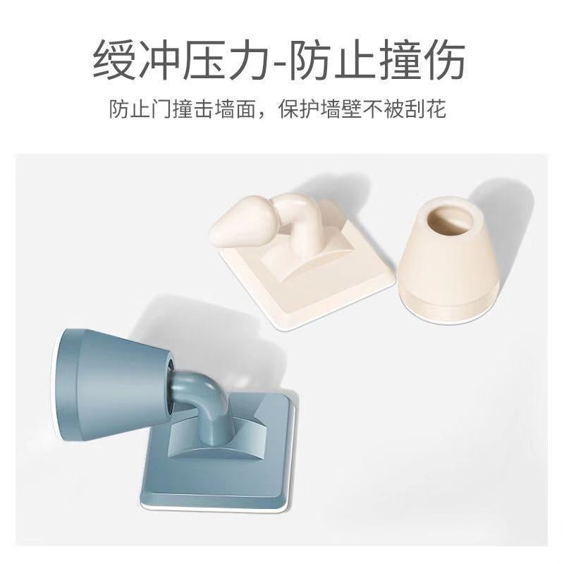 Plastic Door Suction Punch-Free Household Anti-Collision Wall-Mounted Floor-Mounted Silent Toilet Toilet Door Suction Door Stall Anti-Collision - Image 3