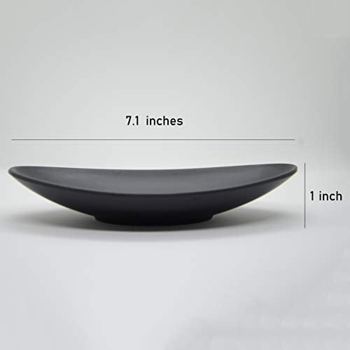 Dycica A5 Melamine Jewelry Dish Organizer, Decorative Trinket Dish,Accent Tray for Vanity,Food Safe Dishware (Black, Ship) - Image 2