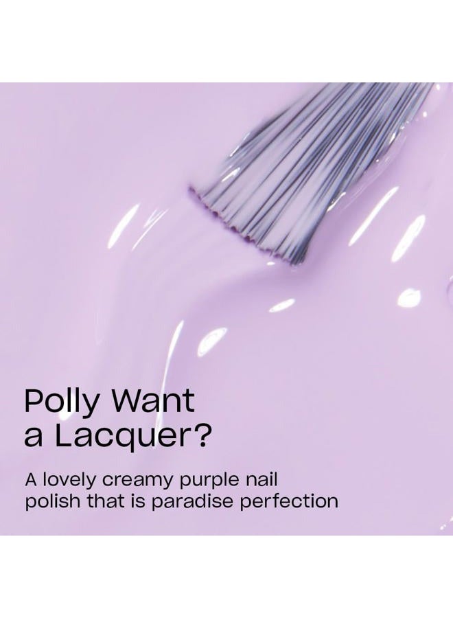 OPI Nail Lacquer Polly Want a Lacquer? | Opaque Soft Purple Crème Chip Resistant Nail Polish | Fiji Collection - Image 3