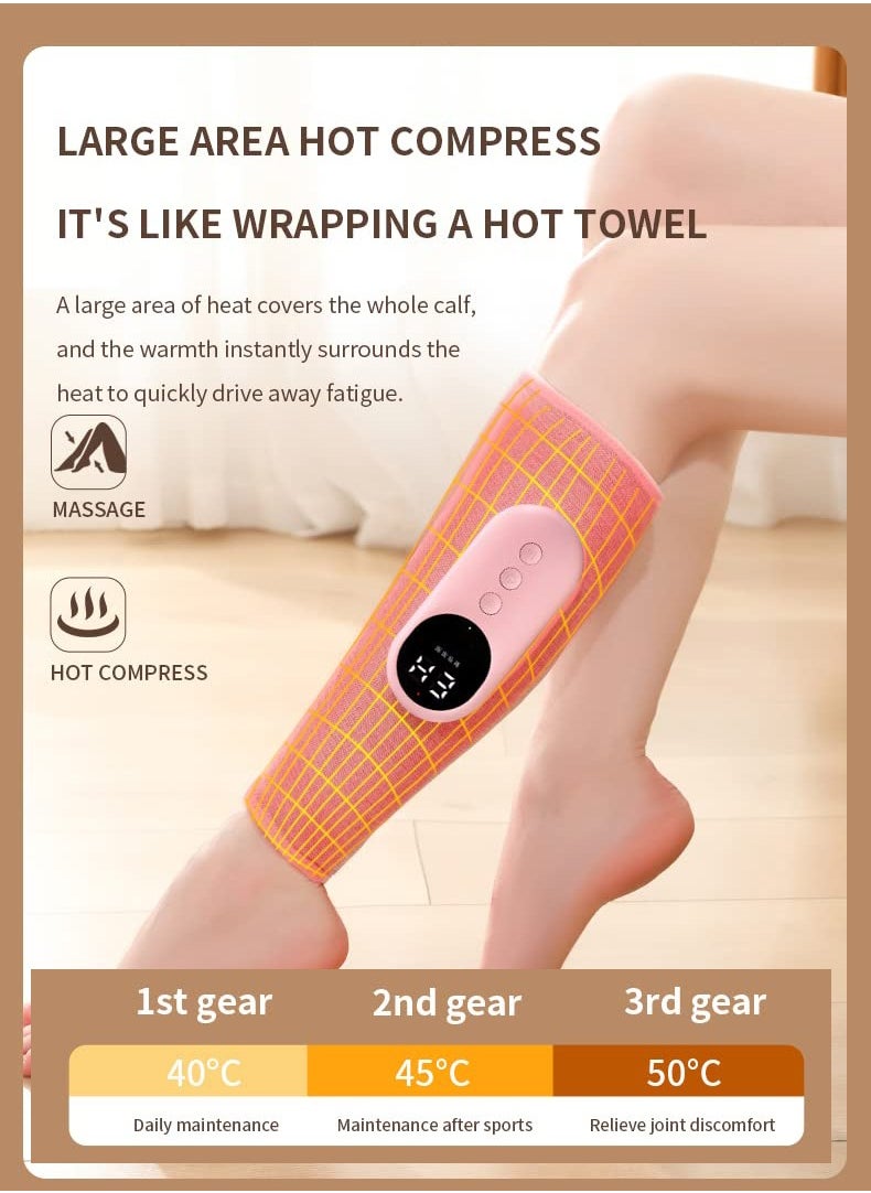 MileMelo - Cordless Calf Massager with Heat, Leg Massager for Pain and Circulation with 3 Modes and 3 Intensities,Revitive Circulation Booster for Legs Air Compression Massager-Single(Pink) - Image 1
