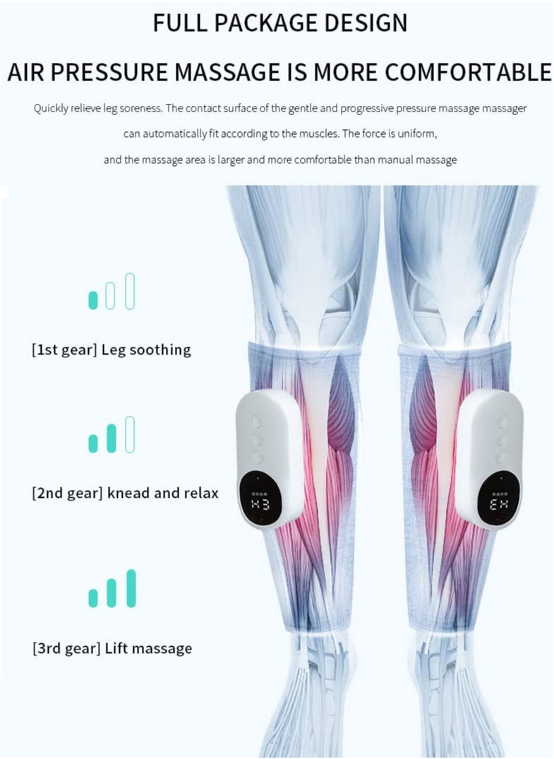 MileMelo - Cordless Calf Massager with Heat, Leg Massager for Pain and Circulation with 3 Modes and 3 Intensities,Revitive Circulation Booster for Legs Air Compression Massager-Single(Pink) - Image 1