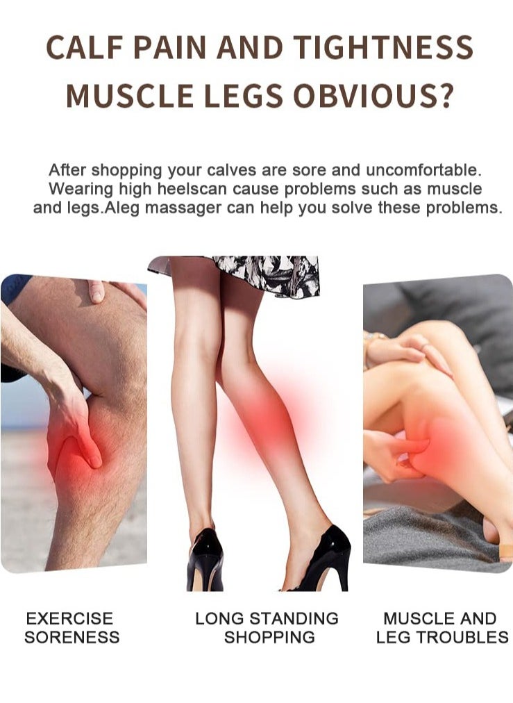 MileMelo - Cordless Calf Massager with Heat, Leg Massager for Pain and Circulation with 3 Modes and 3 Intensities,Revitive Circulation Booster for Legs Air Compression Massager-Single(Pink) - Image 1