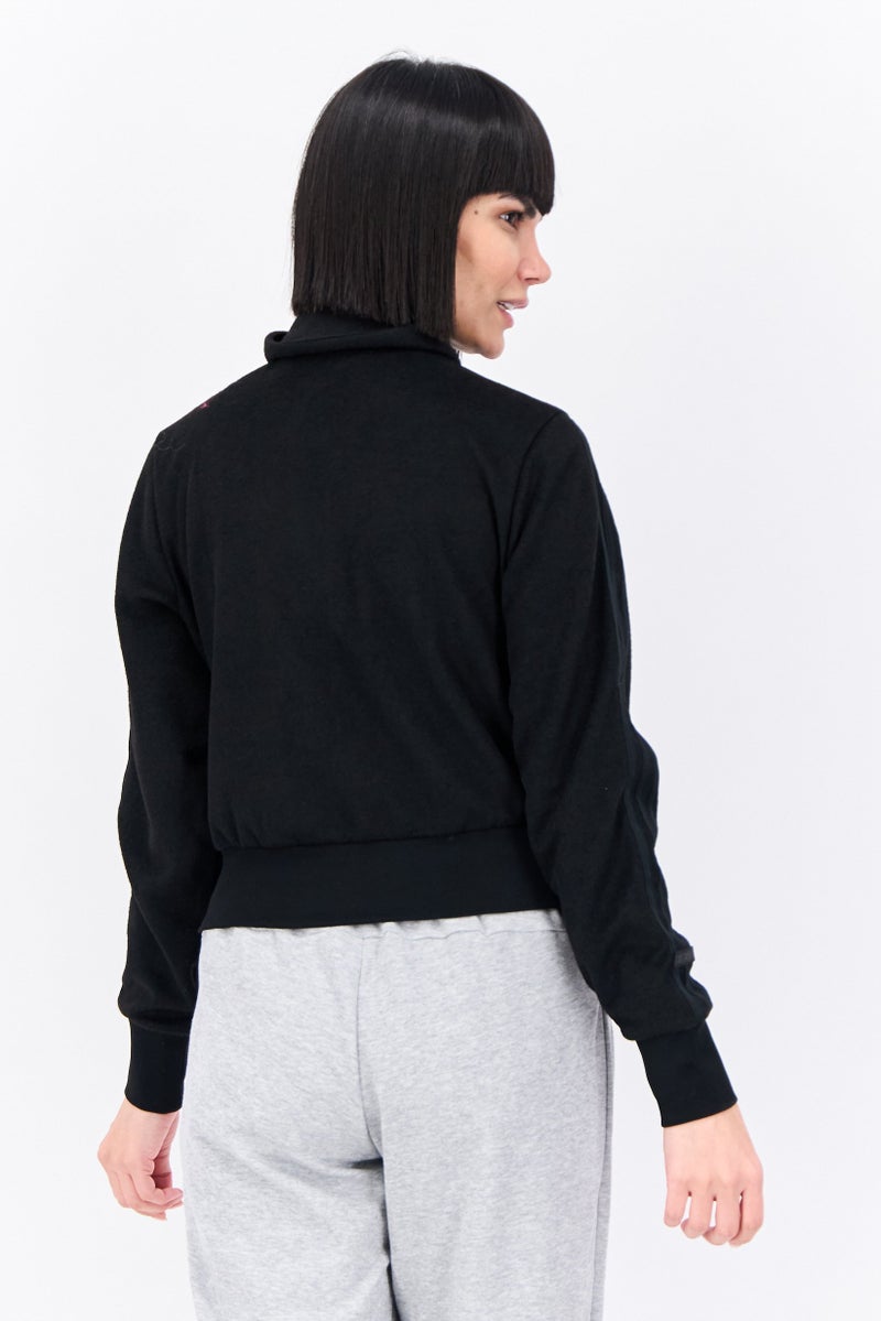 Adidas Women Sportswear Fit Long Sleeve Outdoor Jacket, Black - Image 3