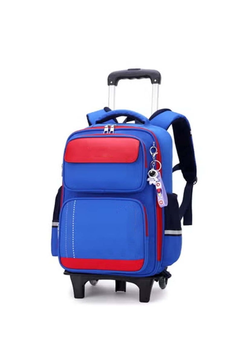 Huitich 2-Wheel Kids Trolley Backpack Stylish and Durable School Bag for Students Blue - Image 1