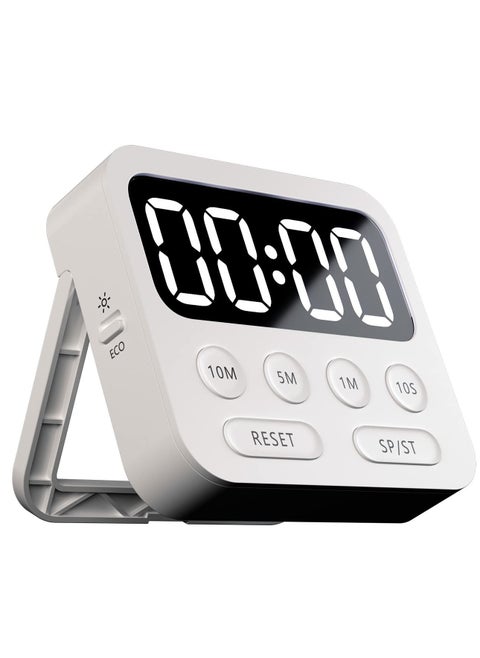 Kitchen Timer, Magnetic Digital Stopwatch Clock Countdown Countup Timer with Large LED Display Volume Adjustable for Cooking, Exercise, Baking, Classroom Kids