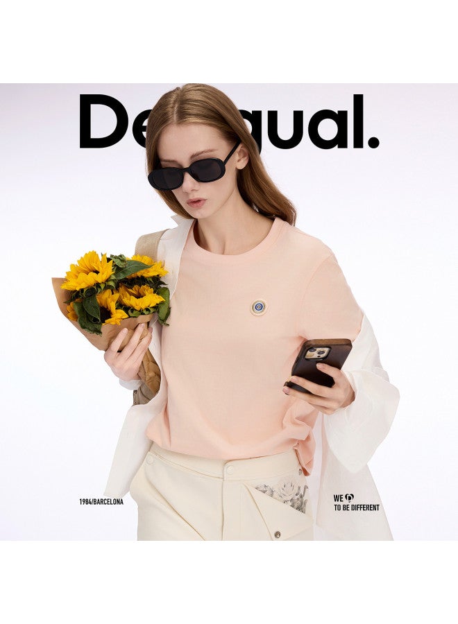 DESIGUAL women's Round Neck T-shirt With Embroidered Star Ring Logo - Spring/summer 2025 Collection - Image 5