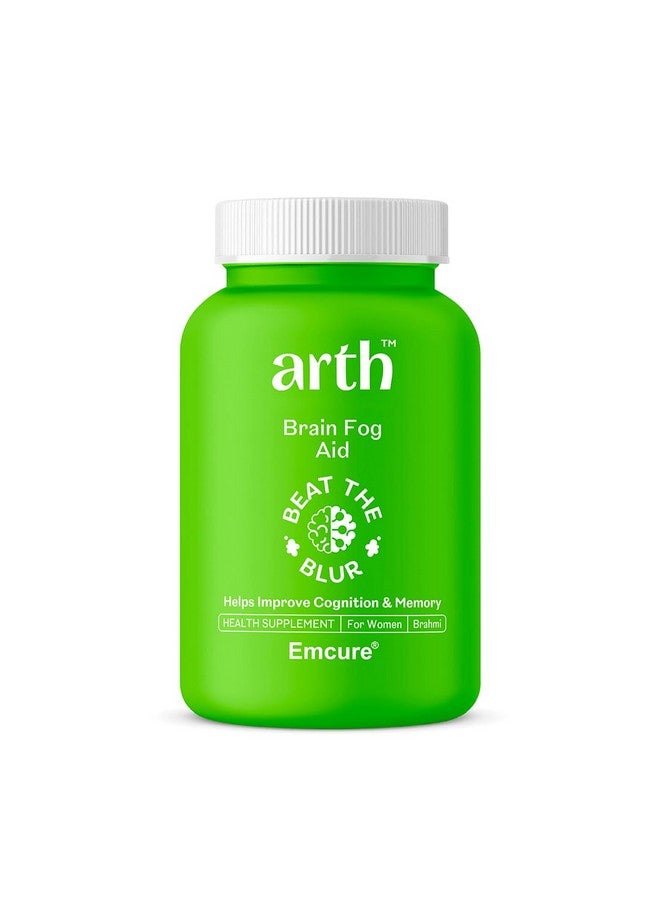 ARTH Brain Fog Support with Brahmi (B-Lit Bacopa) | Brain Booster Supplement for Women | Helps Improve Focus & Mental Clarity | Plant-Based Memory Booster & Cognitive Support | 30 Veg Brahmi Capsules - Image 1