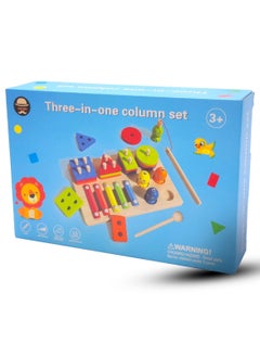 Montessori Wooden Shape Sorting Toy - Color & Shape Recognition Learning Box for Toddlers 3, Stacking & Sorting Educational Game