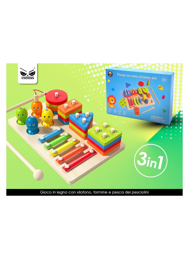 Toy Box - Montessori Wooden Shape Sorting Toy - Color & Shape Recognition Learning Box for Toddlers 3, Stacking & Sorting Educational Game - Image 1