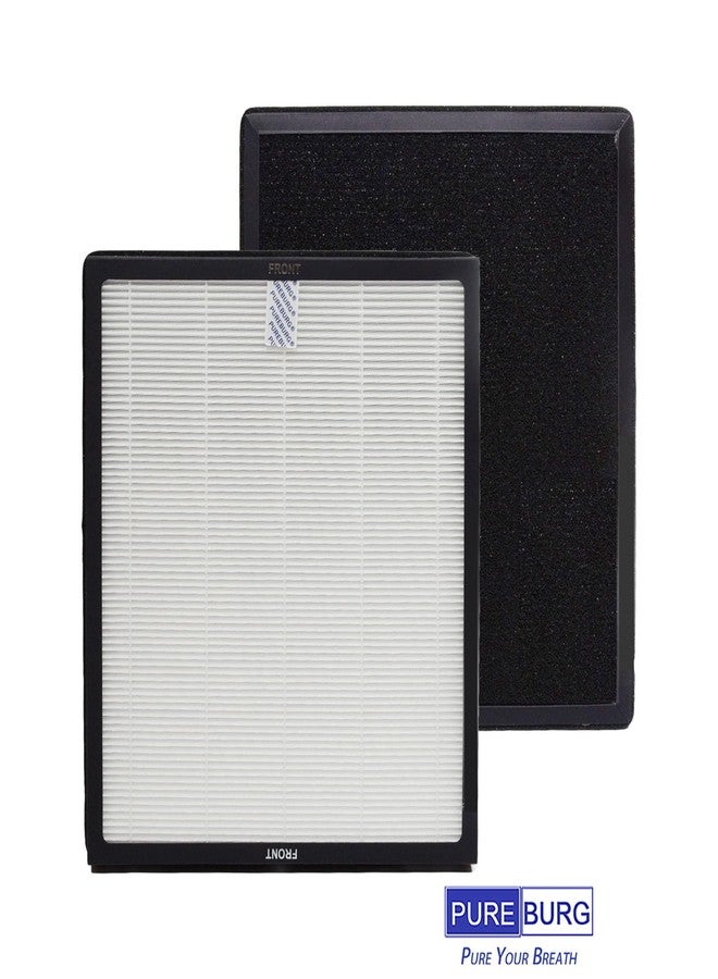PUREBURG فلتر بديل PUREBURG RFHAP603 متوافق مع أجهزة تنقية الهواء ECOSELF HAP603، عبوة من 4 فلاتر H13 HEPA كربون نشط، ترشيح ثلاثي المراحل لتنقية الهواء من الغبار والمركبات العضوية المتطايرة - Image 4